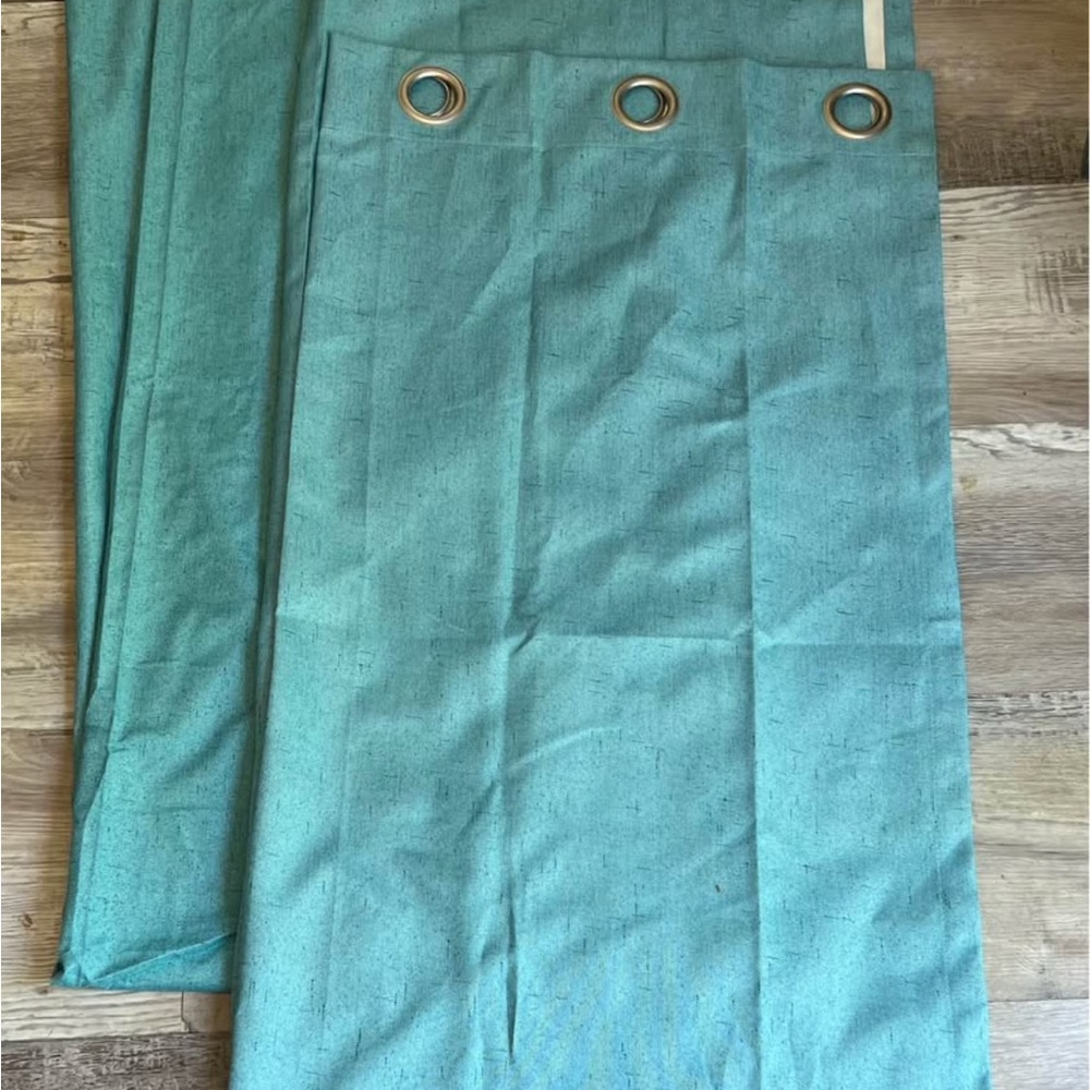 Eclipse Blue Grommet Curtains Medium-Weight